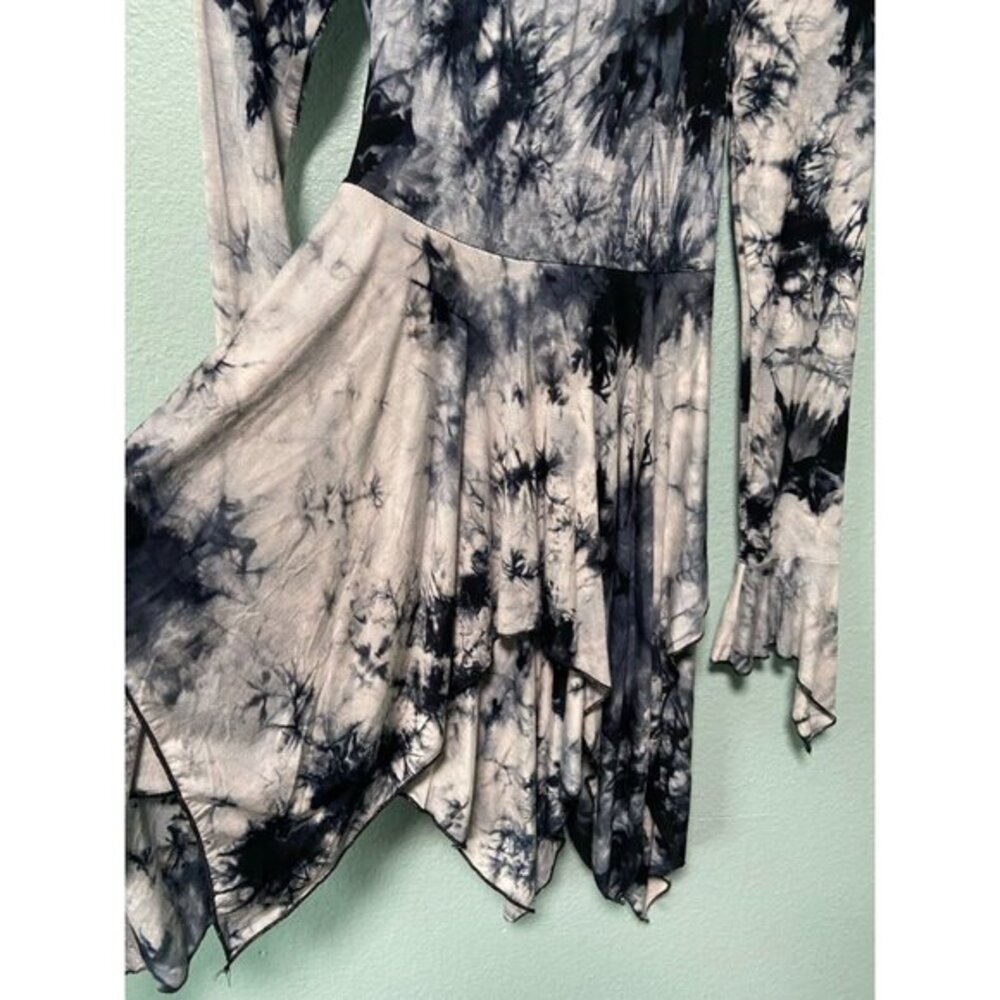 NWT Current Mood Dolls Kill Tie Dye‎ Full Sleeve Handkerchief Dress  Small - Picture 5 of 9